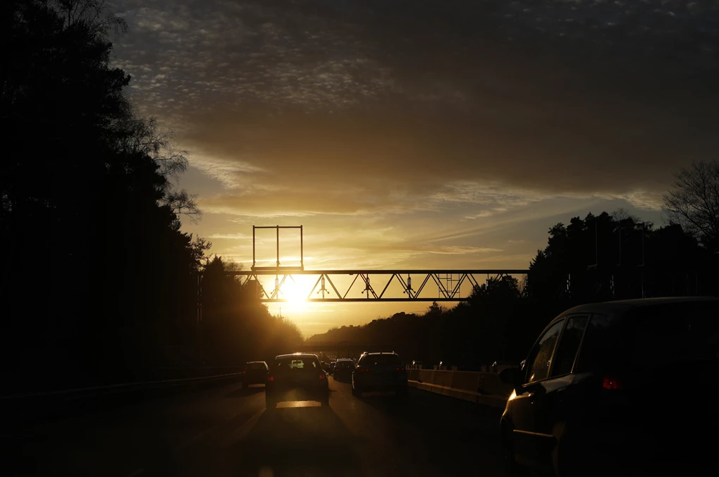 Driving sunset dangerous