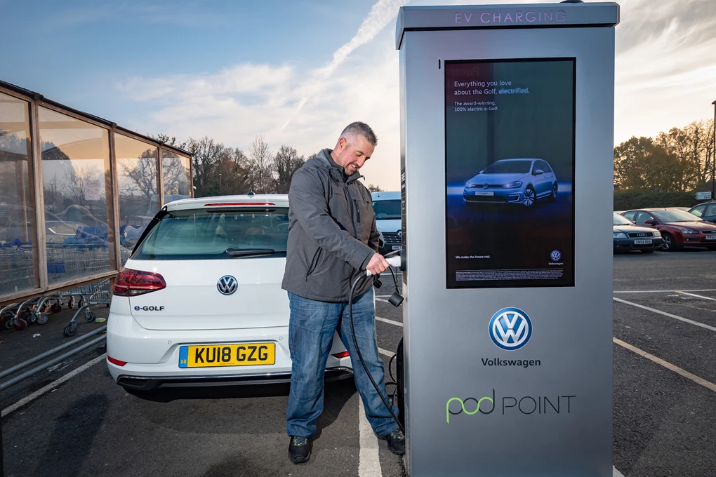 Volkswagen Tesco charging network