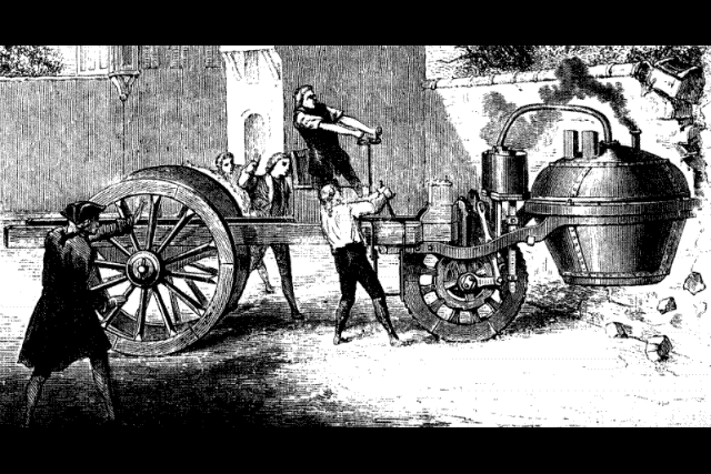 Steam-powered car